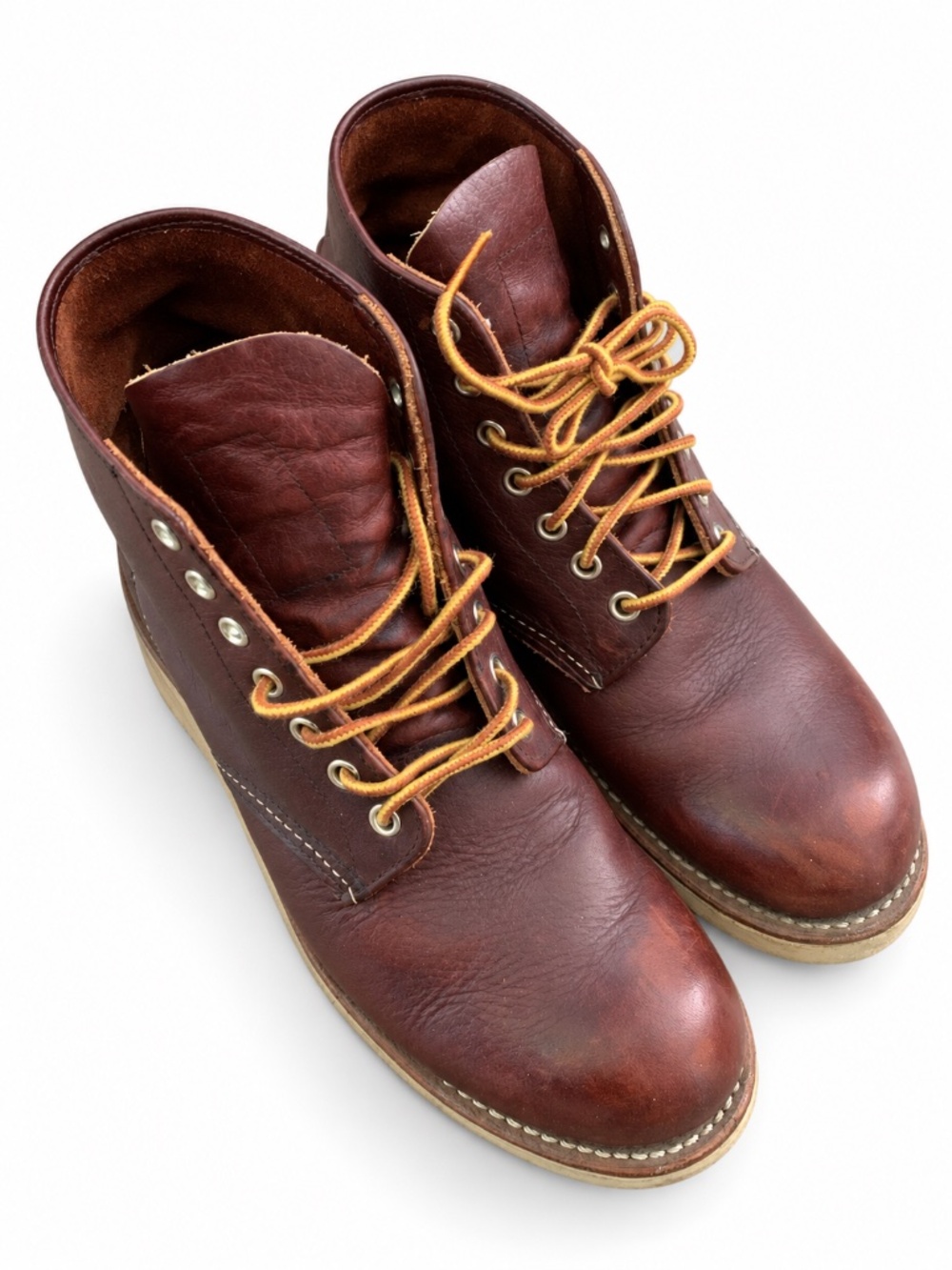 Red Wing 8196 Burgundy/Brown Leather Lace-Up Boots Men's Size 8